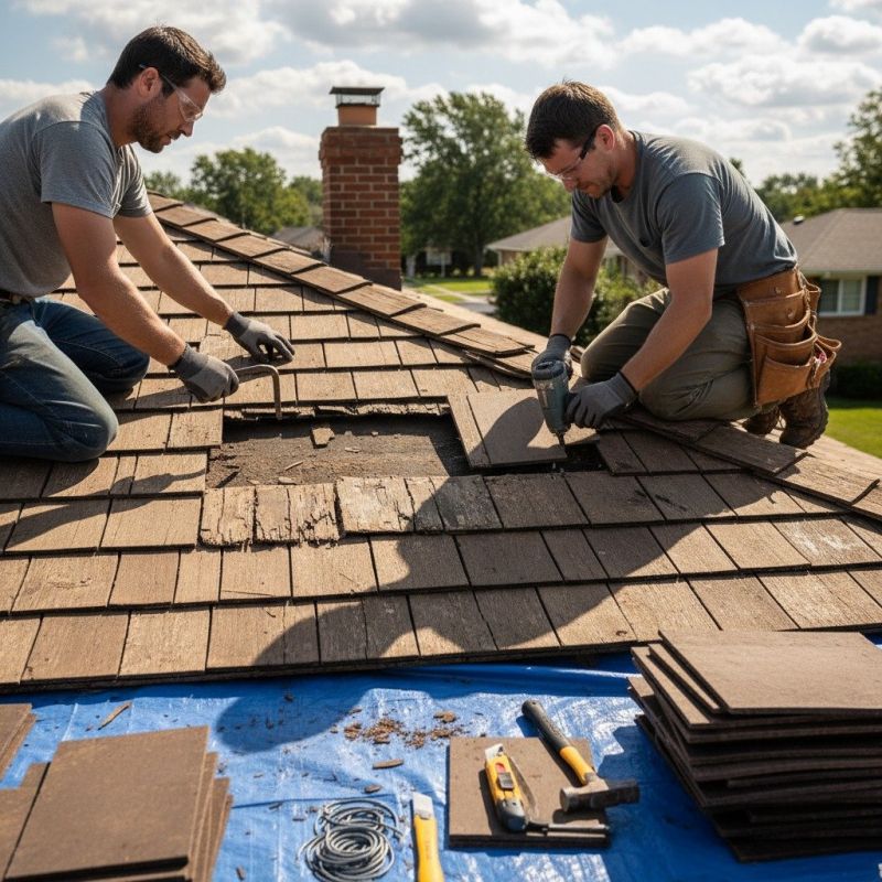 Hip Roof Shingle Repair